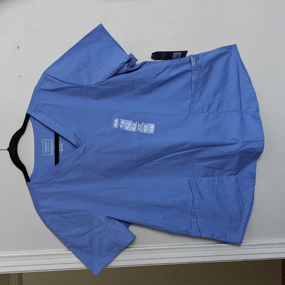 Cherokee workers ceil blue scrub top size XL
